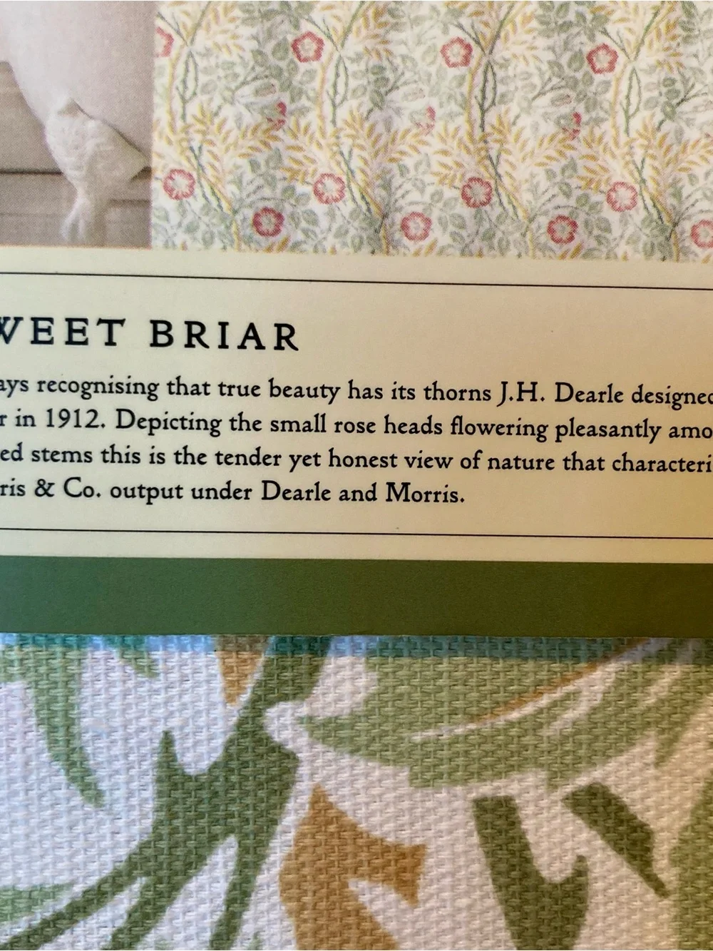 NWT Morris and Company brand 72” x 72” shower curtain in Sweet Briar pattern